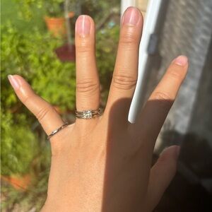 Elegant Silver Ring with Clear Stone